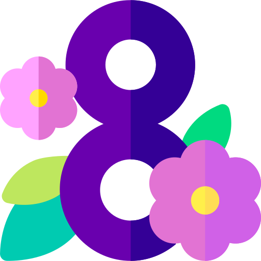 8 с цветочками